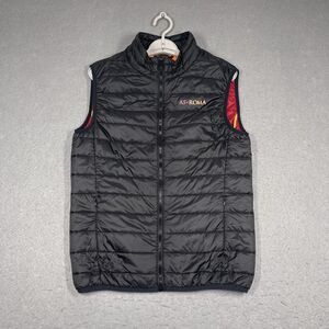 AS Roma Vest Mens Medium Black Red Cloud Tech Insulated Calcio Soccer Football
